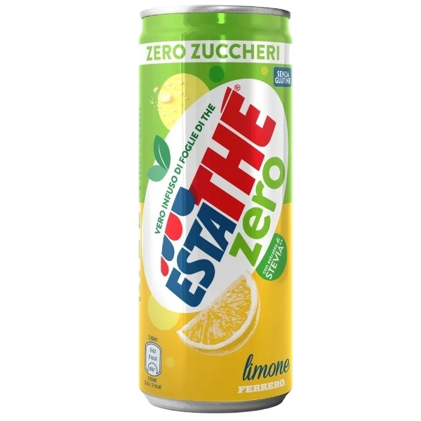 ESTATHE' ZERO TEA LEMON SUGAR FREE CANS 300 ML (24 IN A BOX)