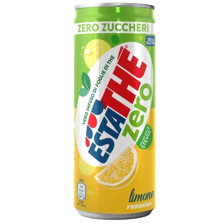 ESTATHE' ZERO TEA LEMON SUGAR FREE CANS 300 ML (24 IN A BOX)