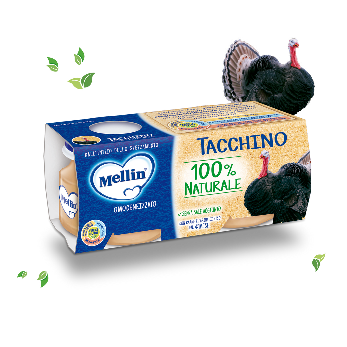 MELLIN HOMOGENIZED MEAT TURKEY 80 GR X2 (12 in a box)
