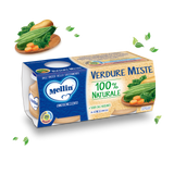MELLIN HOMOGENIZED FRUIT MIX OF VEGETABLES 80 GR X2 (12 IN A BOX)