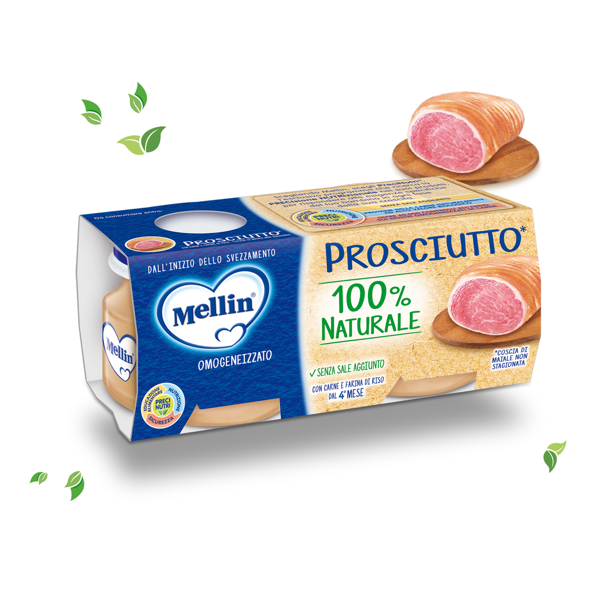 MELLIN HOMOGENIZED MEAT HAM 80 GR X2 (12 in a box)