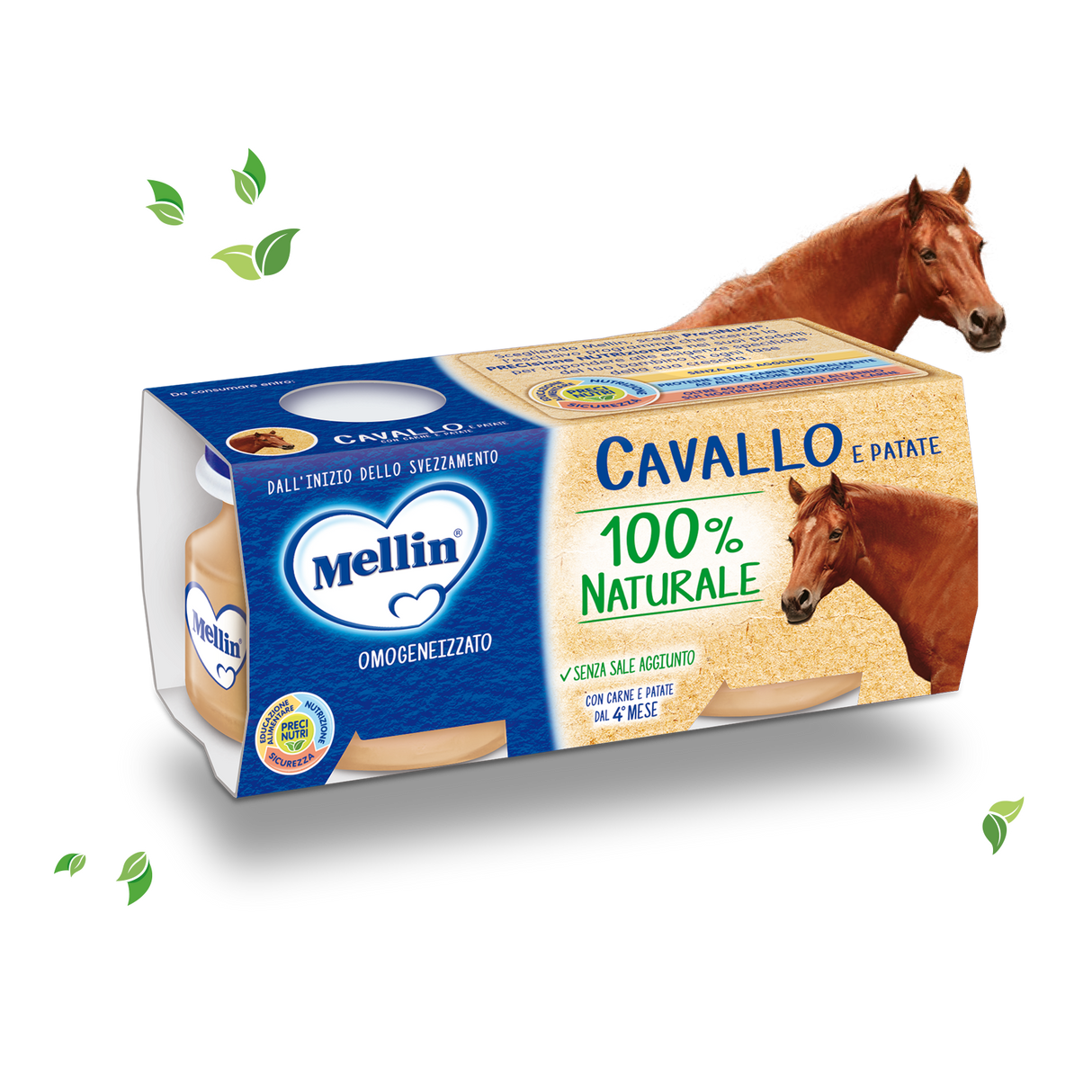 MELLIN HOMOGENIZED MEAT HORSE 80 GR X2 (12 IN A BOX)
