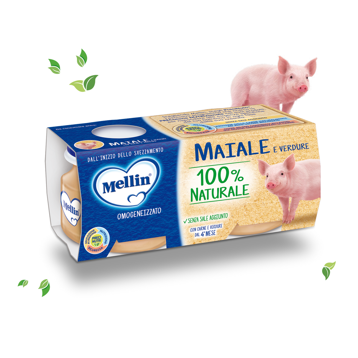 MELLIN HOMOGENIZED MEAT PIG 80 GR X2 (12 in a box)