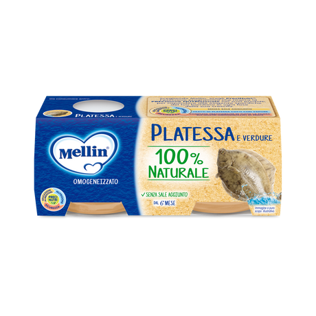 MELLIN HOMOGENIZED FISH PLATESSA 80 GR X2 (12 IN A BOX)