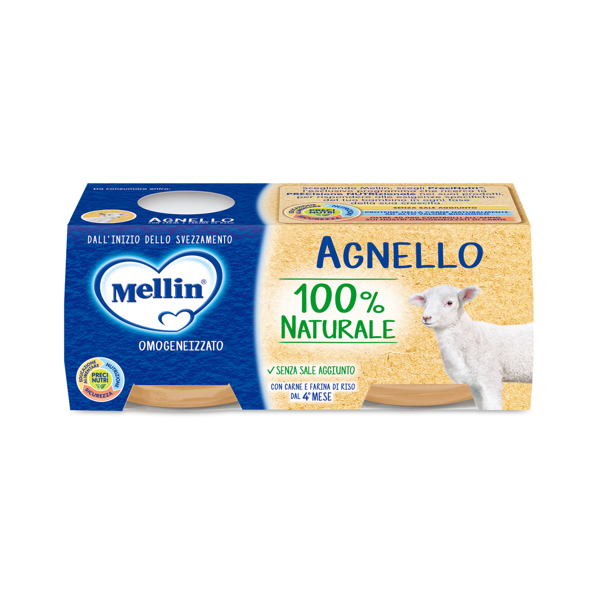 MELLIN HOMOGENIZED MEAT LAMB 80 GR X2 (12 IN A BOX)