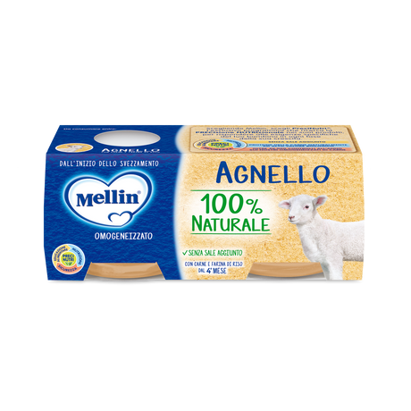 MELLIN HOMOGENIZED MEAT LAMB 80 GR X2 (12 IN A BOX)