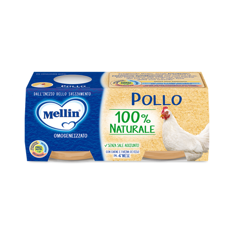 MELLIN HOMOGENIZED MEAT CHICKEN 80 GR X2 (12 in a box)