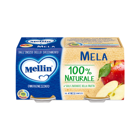 MELLIN HOMOGENIZED FRUIT APPLE 100 GR X2 (12 in a box)