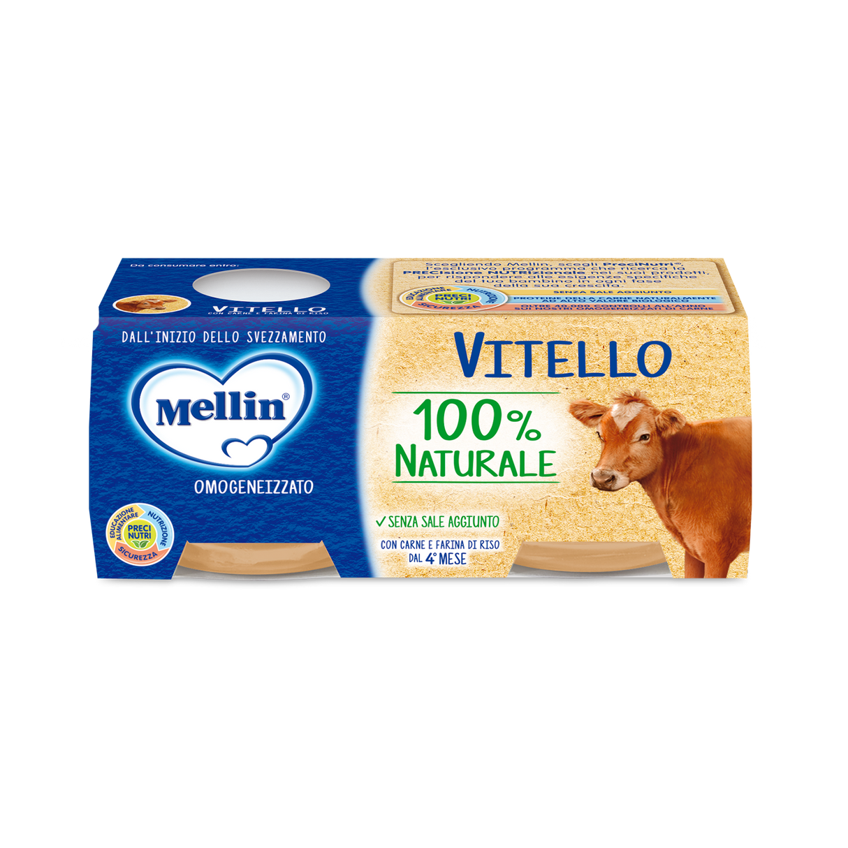MELLIN HOMOGENIZED MEAT VEAL 80 GR X2 (12 in a box)