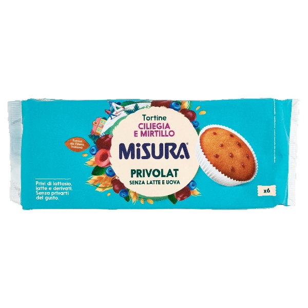 MISURA PRIVOLAT TORTINI CHERRY AND BLUEBERRY X6 290 GR (10 in a box)