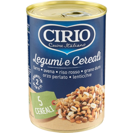 CIRIO LEGUMES & CEREALS LENTILS AND 5 CEREALS 200 GR X2 (6 in a box)