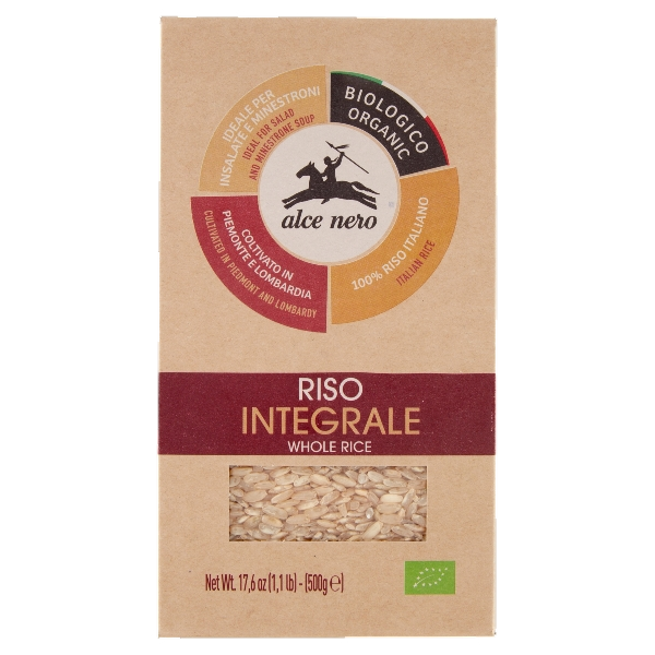 ALCENERO RICE WHOLEMEAL ORGANIC INTEGRALE 500 GR (12 in a box ...