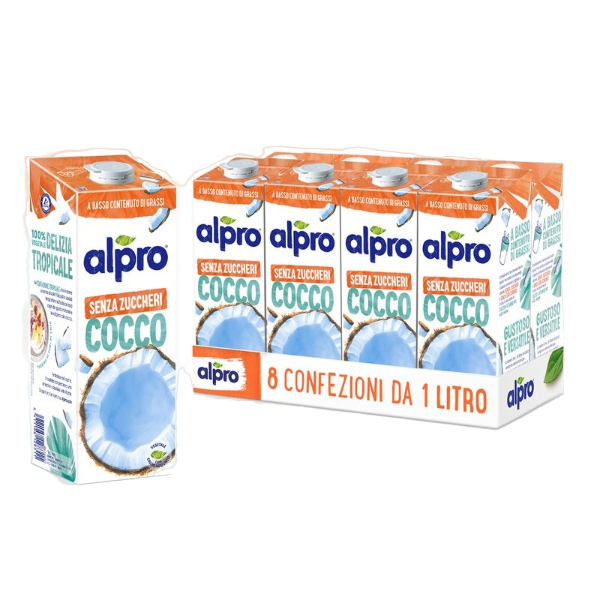 ALPRO DRINK COCONUT MILK SUGAR FREE BRICK 1 LT (8 in a box)
