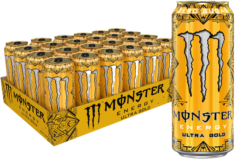 MONSTER ENERGY ZERO SUGAR ULTRA GOLDEN PINEAPPLE CANS 500 ML (24 in a box )