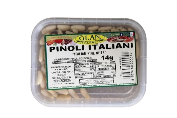 GI. AN. AROMI DRIED FRUITS PINE NUTS ITALIAN SHELLED 14 GR (12 in a box)