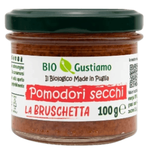 BIO GUSTIAMO SPREAD BRUSCHETTA SUNDRIED TOMATOES 100 GR (6 in a box)