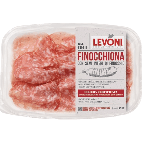 LEVONI SALAME FINOCCHIONA AFFETTATO 80 GR (10 in a box)