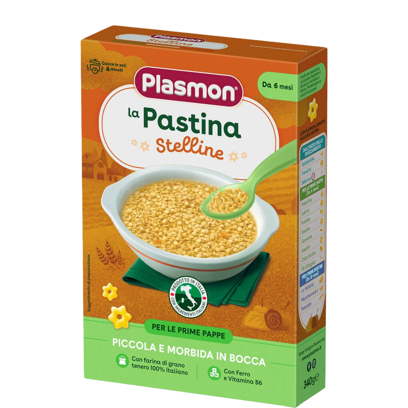 PLASMON PASTINA STELLINE 6 MONTHS 300 GR (12 in a box)
