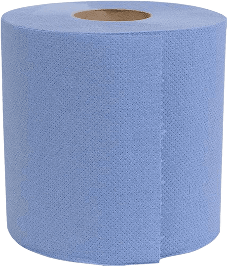 DISPOSABLE BLUE CENTREFEED ROLLS (6 in a box)