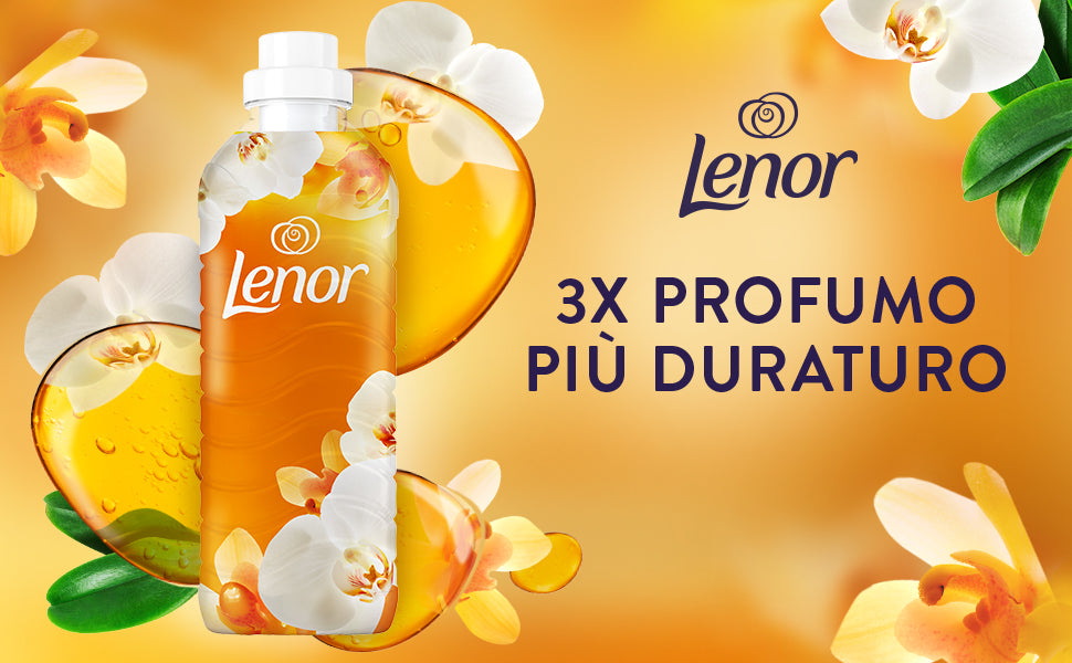 LENOR SOFTENER CONCENTRATED ORO & VANIGLIA 38 WASHES 798 ML (12 in a box)