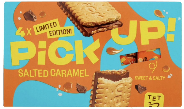 BAHLSEN BISCOTTI PICK UP SALTED CARAMEL X4 112 GR (20 in a box) LIMITED EDITION