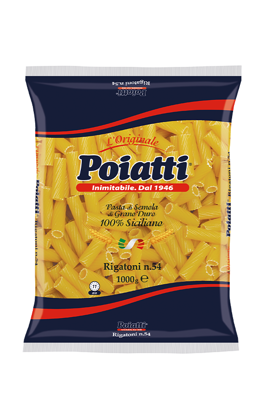 POIATTI PASTA DI SEMOLA RIGATONI N.54 1 KG (12 in a box)