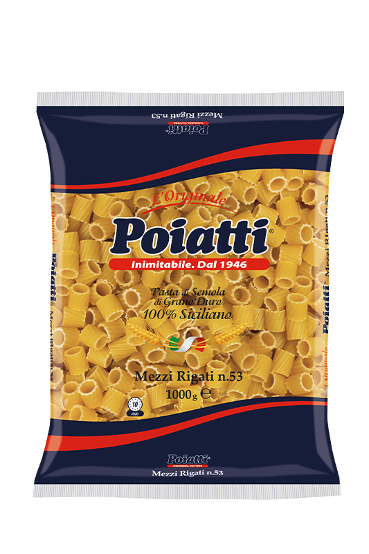 POIATTI PASTA DI SEMOLA MEZZI RIGATI N.53 1 KG (12 in a box)