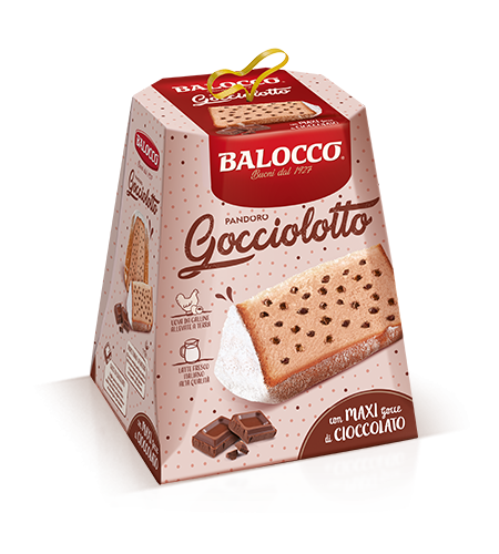 BALOCCO PANDORO GOCCIOLOTTO DROPS OF CHOCOLATE 800 GR (12 in a box)