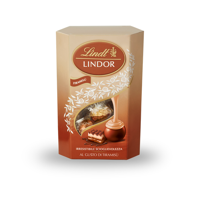 LINDT LINDOR PRALINES CORNET TIRAMISU 200 GR (8 in a box)