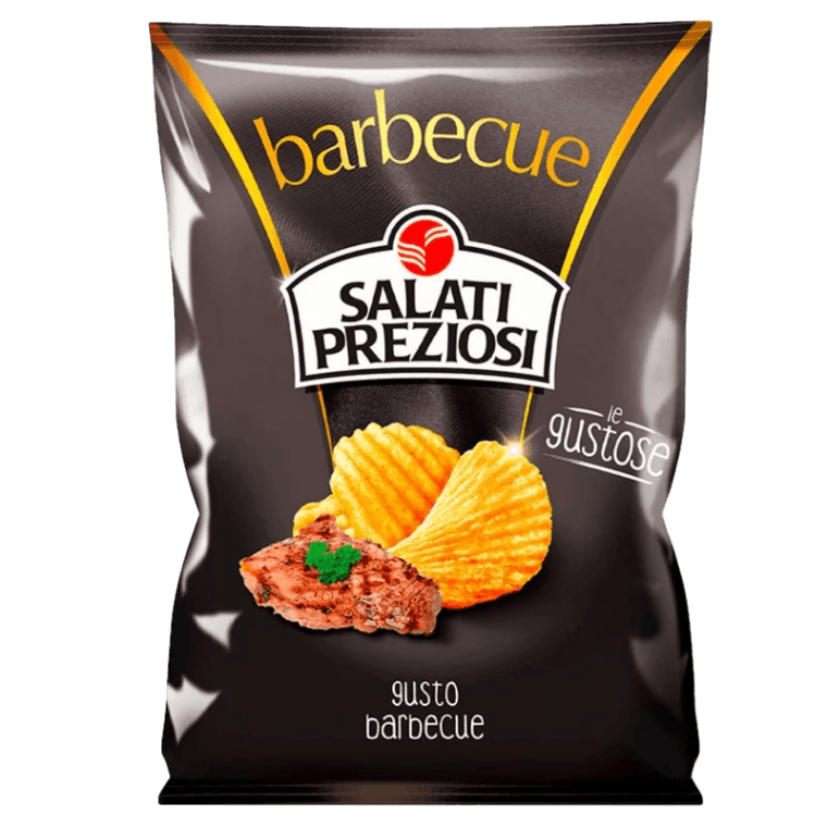 SALATI PREZIOSI CRISPS GRIGLIATE BARBECUE 110 GR (20 in a box)