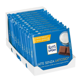 RITTER SPORT CHOCOLATE BAR LACTOSE FREE MILK CHOCOLATE 100 GR (12 in a box)