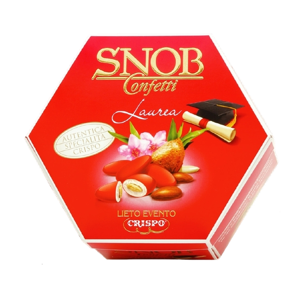 CRISPO CONFETTI SNOB DEGREE RED ALMOND 500 GR (6 in a box)