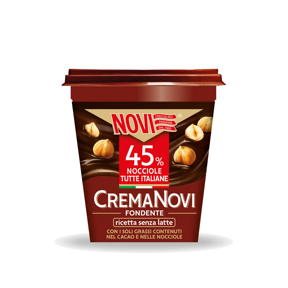 NOVI SPREAD CREAM DARK CHOCOLATE LACTOSE FREE 200 GR (12 in a box)