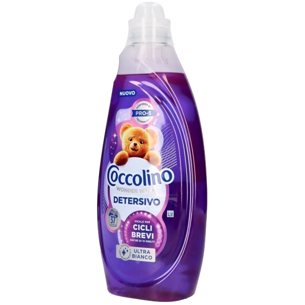 COCCOLINO LAUNDRY DETERGENT WONDER WASH ULTRA BIANCO 37 WASHES 1.48 LT (4 in a box)