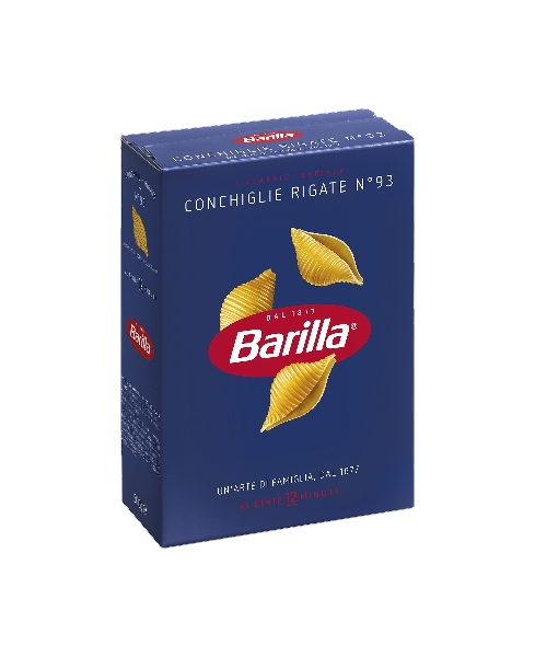 BARILLA PASTA DI SEMOLA CONCHIGLIE RIGATE N.93 500 GR (24 in a box)