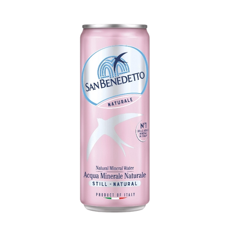 SAN BENEDETTO STILL WATER CANS 330 ML (24 in a box)