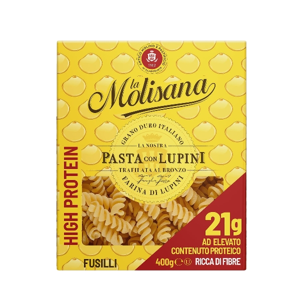 MOLISANA PASTA DI LUPINI HIGH PROTEIN FUSILLI 400 GR (12 in a box)