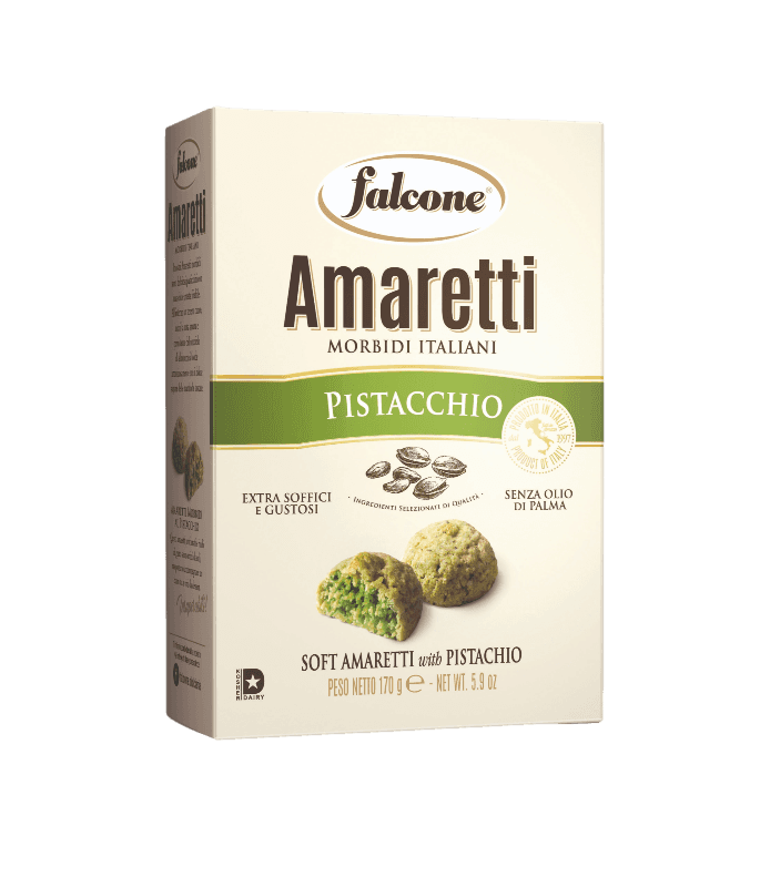 FALCONE BISCUITS AMARETTI D'ABRUZZO PISTACHIOS 170 GR (12 in a box)