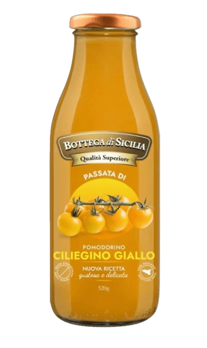 BOTTEGA DI SICILIA PASSATA POMODORINO CILIEGINO GIALLO 520 GR (12 in a box)