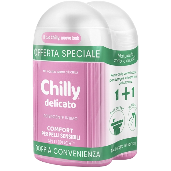 CHILLY INTIMATE WASH INTIMO PH5 DELICATE PINK X2 400 ML (6 in a box)