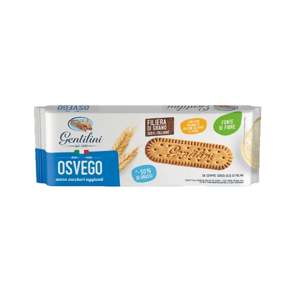 GENTILINI BISCOTTI OSVEGO WITHOUT ADDED SUGAR 250 GR (12 in a box)