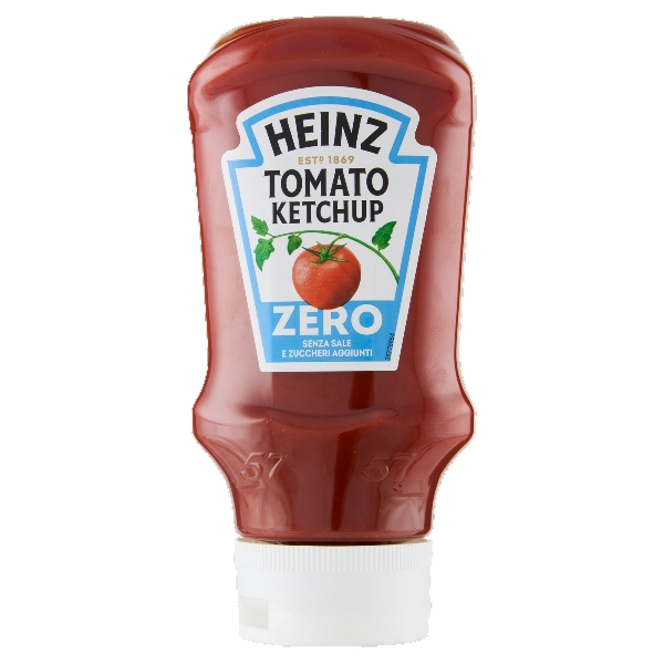 HEINZ KETCHUP ZERO TOP DOWN 425 GR (10 in a box)
