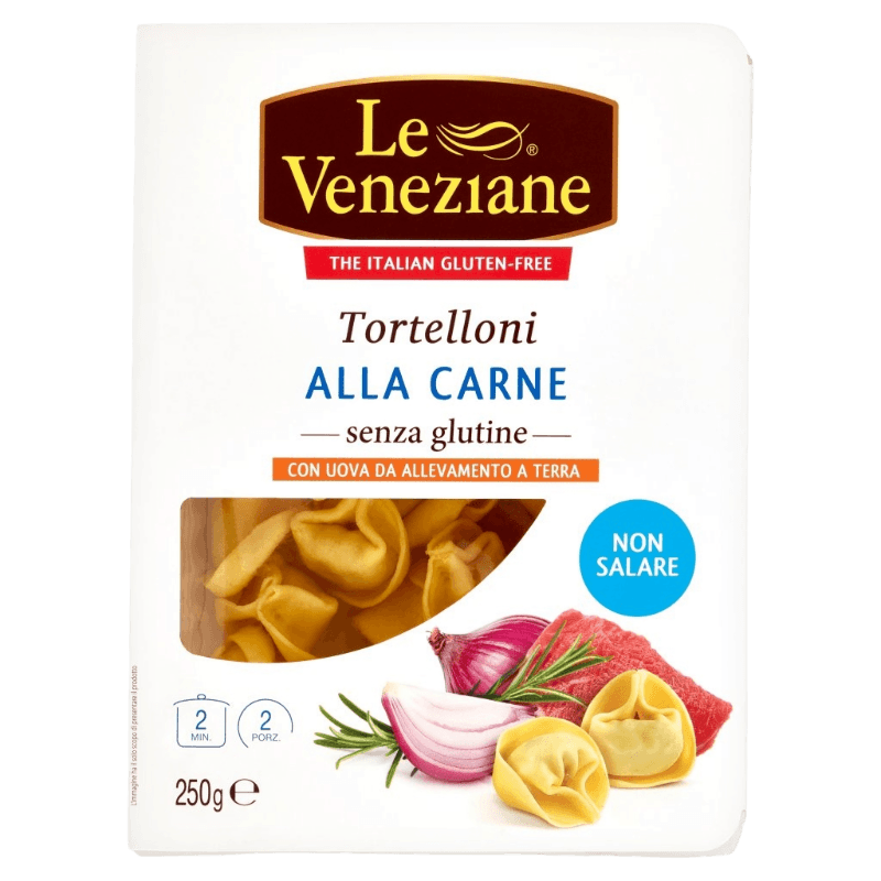 LE VENEZIANE PASTA GLUTEN FREE TORTELLONI WITH MEAT 250 GR (6 in a box)