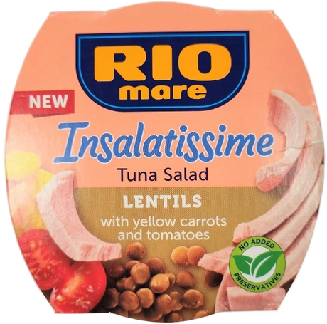 RIOMARE READY INSALATISSIME TUNA LENTILS 160 GR (36 in a box)