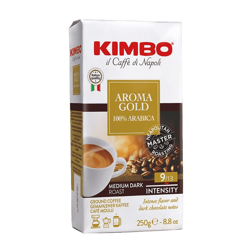 KIMBO COFFEE GROUND AROMA GOLD 100% ARABICA 250 GR (20 in a box)
