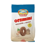 DIVELLA BISCOTTI OTTIMINI HAZELNUTS AND COCOA 400 GR (18 IN A BOX)