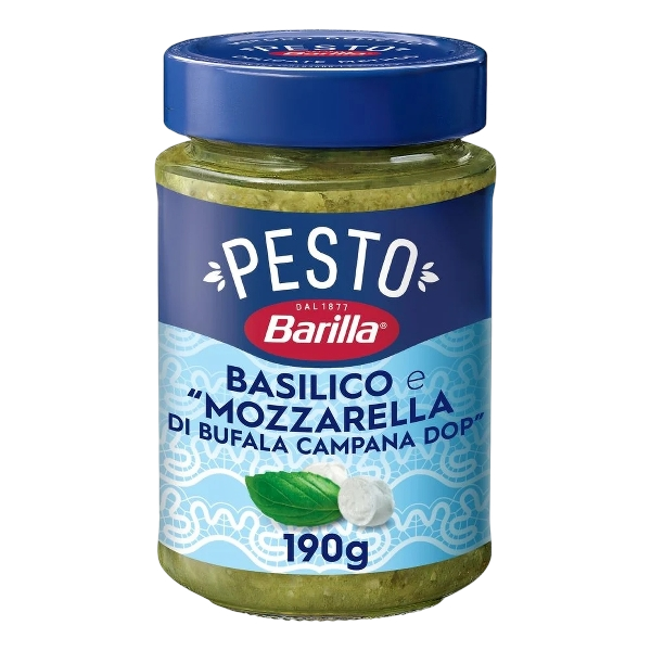 BARILLA PESTO BASIL AND MOZZARELLA DI BUFALA CAMPANA DOP 190 GR (12 in a box)