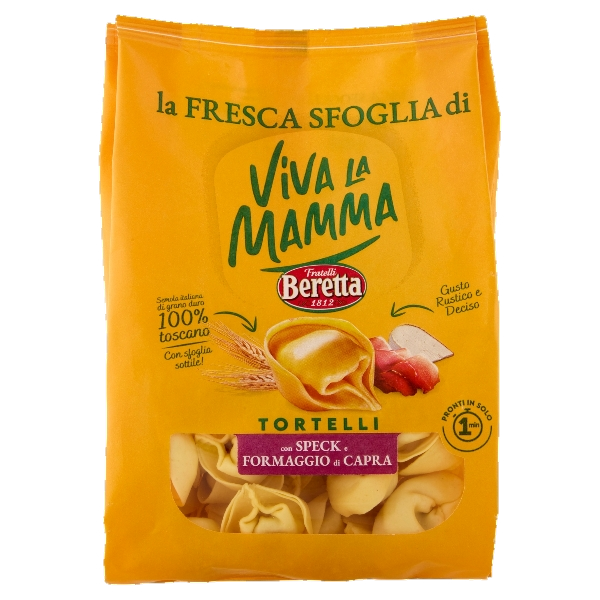 VIVA LA MAMMA STUFFED PASTA TORTELLINI WITH SPECK & GOAT CHEESE 250 GR (6 in a box)