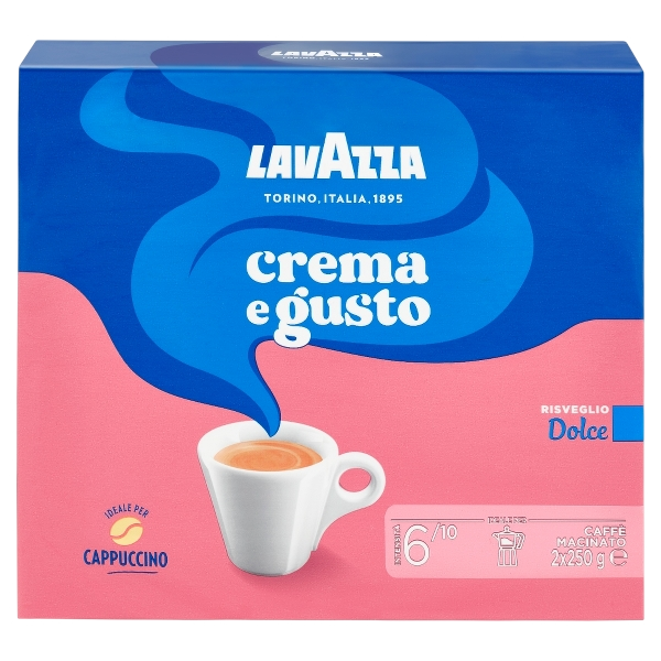 LAVAZZA COFFEE GROUND CREMA E GUSTO DOLCE 250 GR X2 (10 in a box)