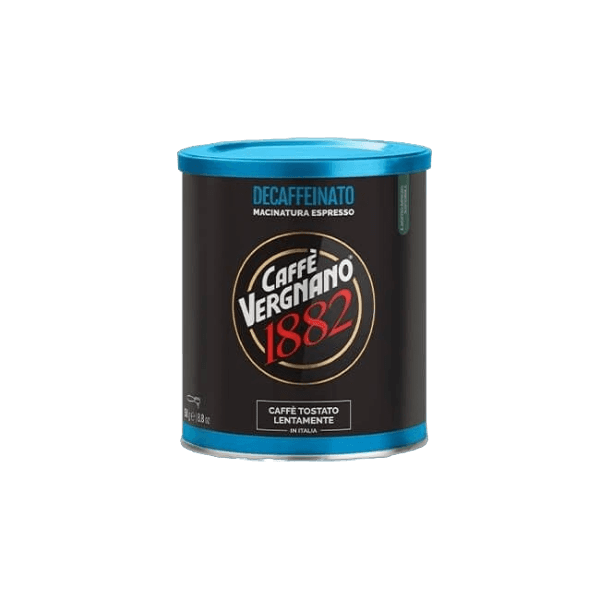 VERGNANO COFFEE GROUND DEK DECAFFEINATO 250 GR (6 in a box)